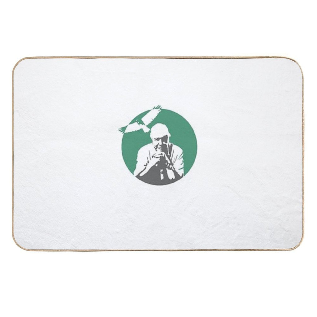Sir David Attenborough  Fade-Resistant Bath Mat