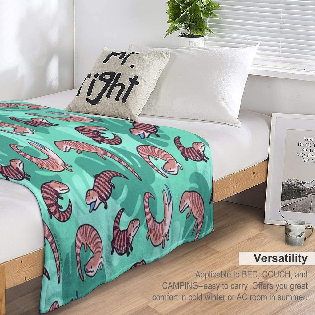 Blue Tongue Skink Versatility Throw Blanket
