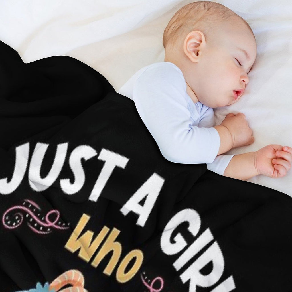 Just A Girl Who Loves Goats Gift Anti-pilling Throw Blanket