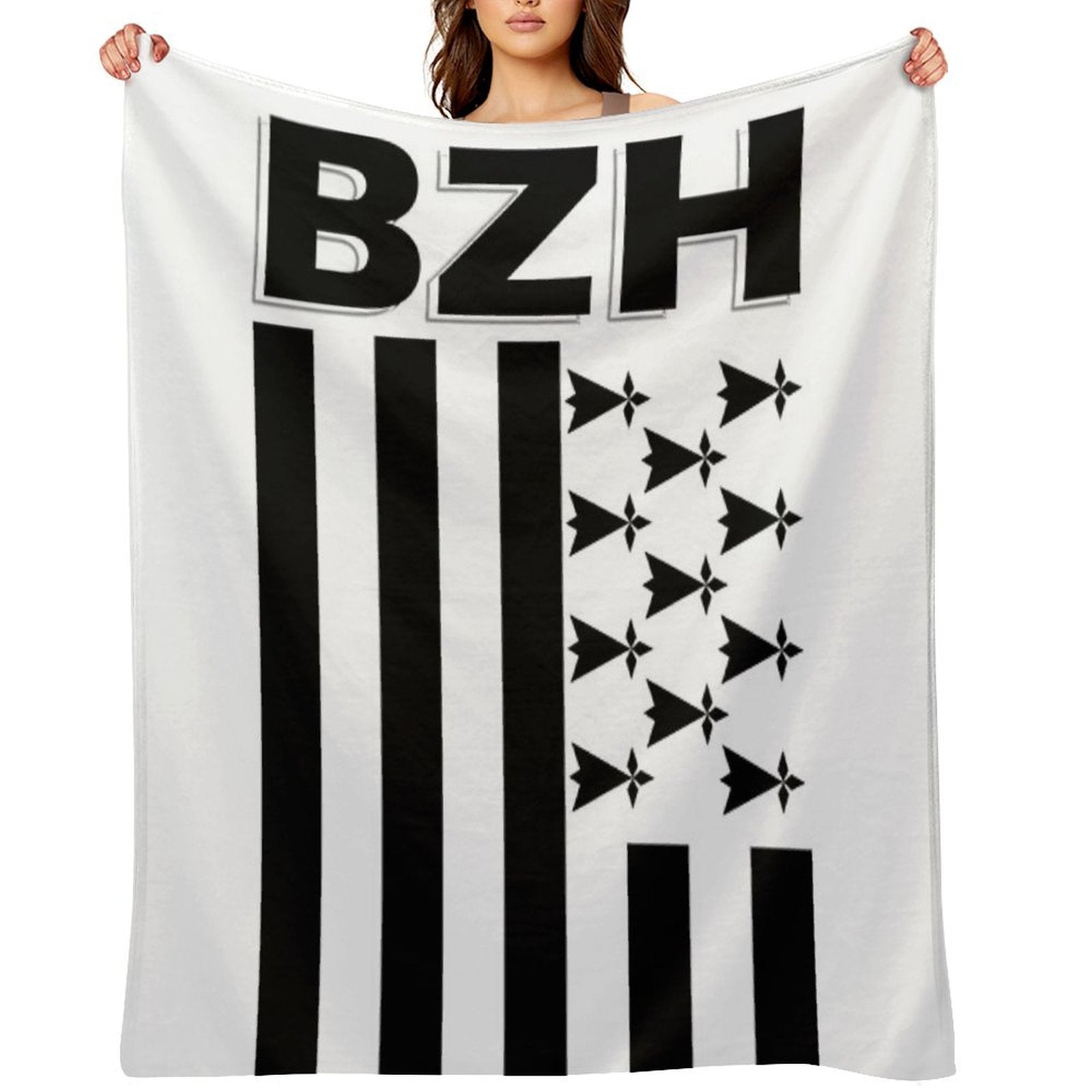 BZH - Breizh - Bretagne - Brittany France Versatility Throw Blanket