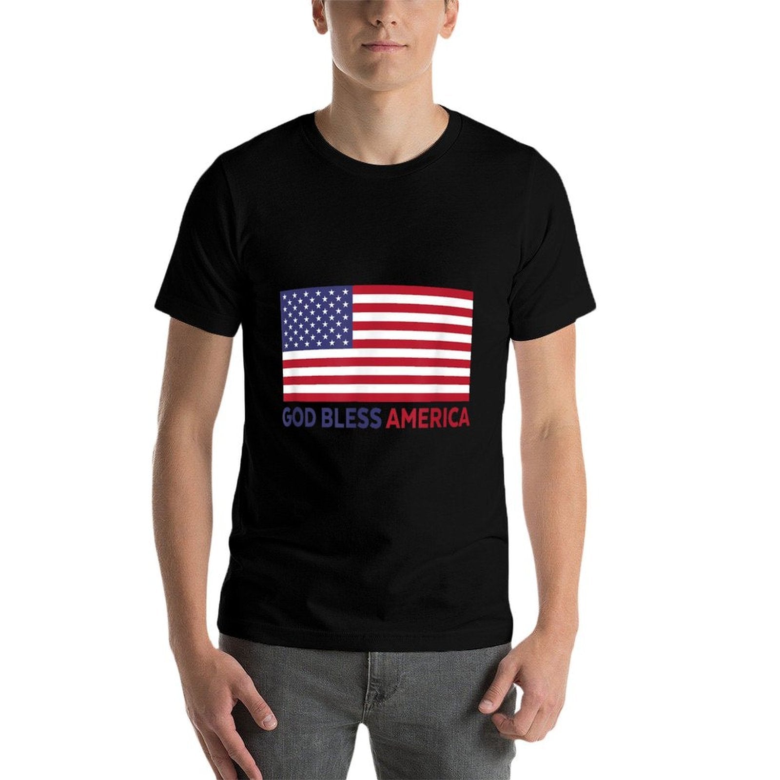 Modern God Bless America  Lightweight T-Shirt