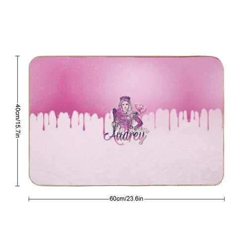 Audrey Descendants (Pretty Pink Princess Queen Girl)  Toxin-Free Bath Mat