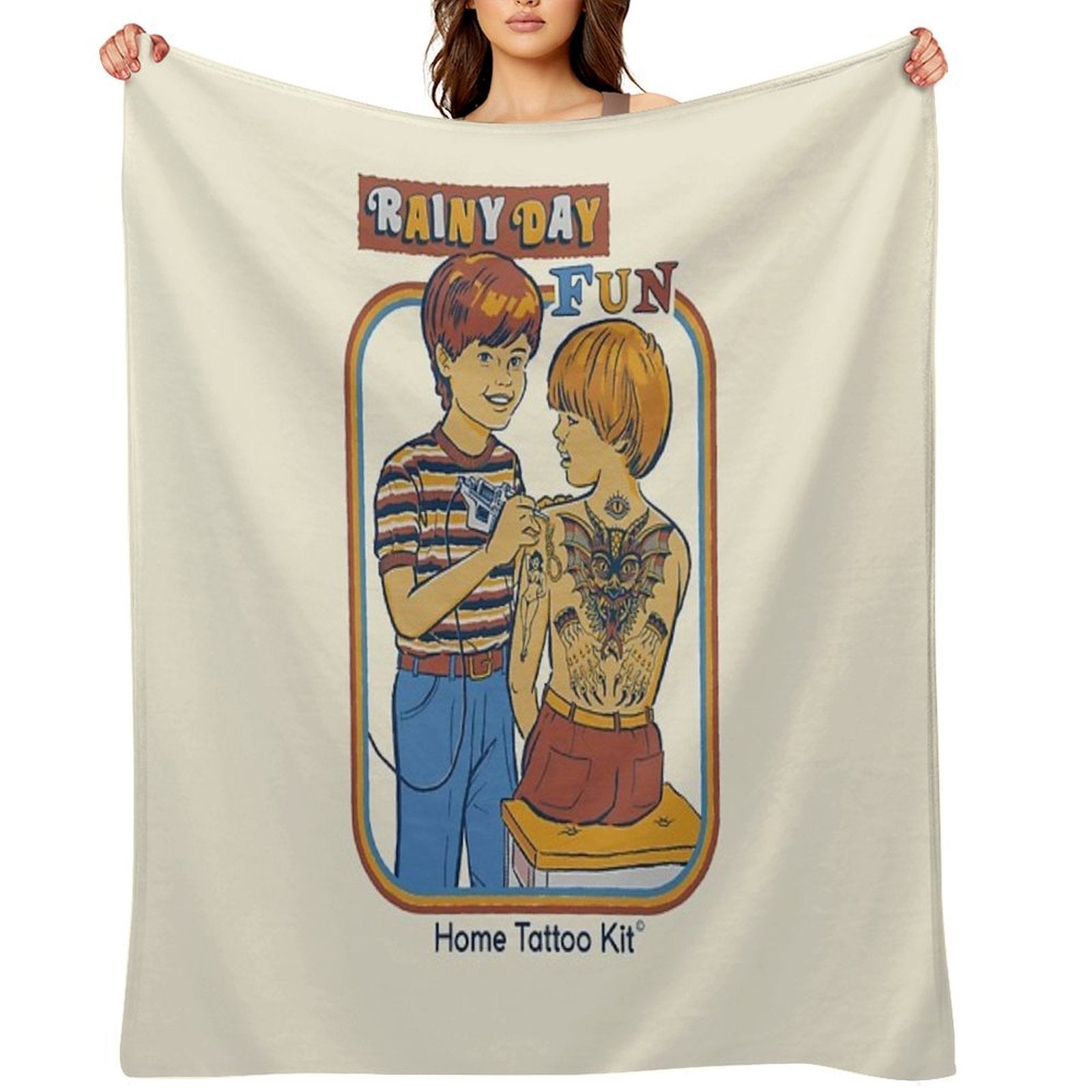 Rainy Day Fun Comfort Throw Blanket