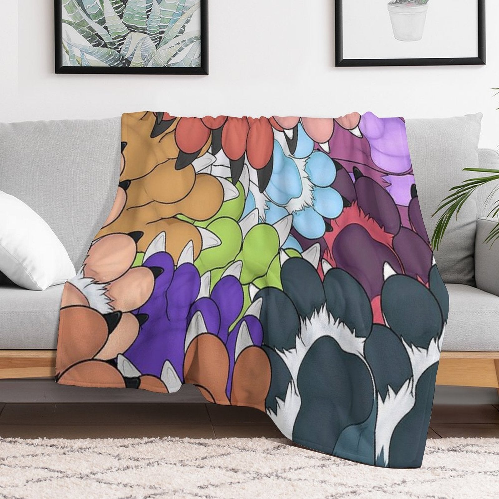 Paws Everywhere Lightweight Throw Blanket