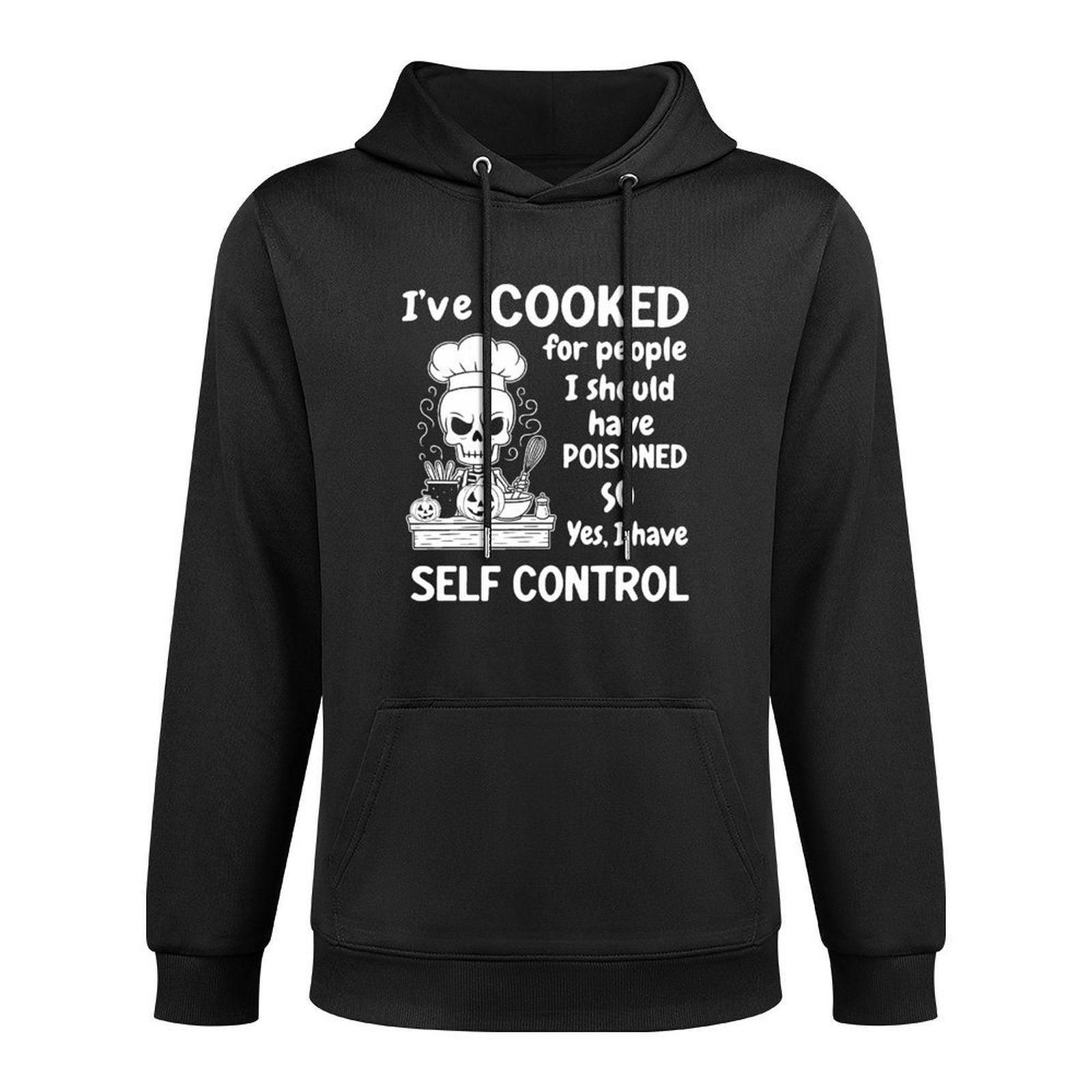 Skeleton Pumpkin Halloween Ive Cooked for People I Should Shape Retention Hoodie