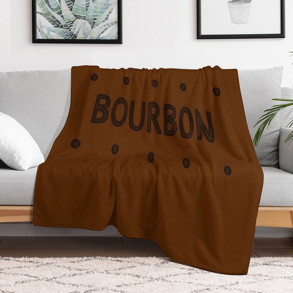 Chocolate Bourbon Biscuit Sustainable Throw Blanket