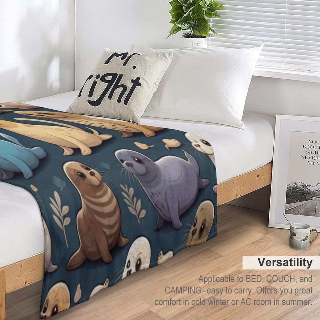 Seals Anti-pilling Throw Blanket