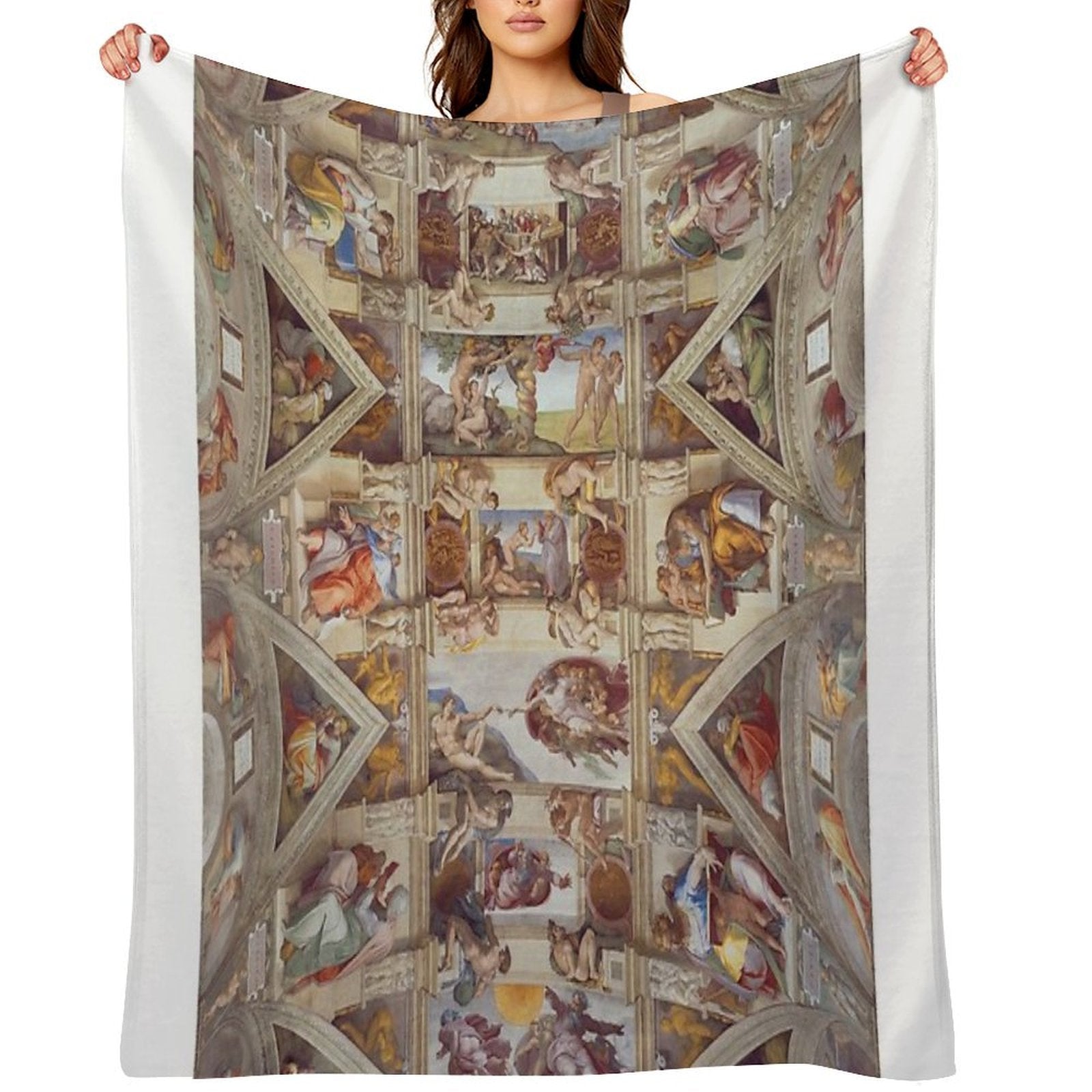 Sistine Chapel Ceiling Velvety-soft Throw Blanket