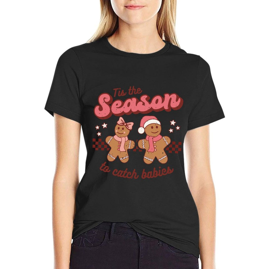 Christmas Labor And Delivery Postpartum Nurse Retro Midwife Sweatshirt  Vintage-inspired T-Shirt