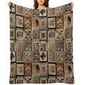 Antique-Inspired Patchwork Quilt Easy Care Throw Blanket