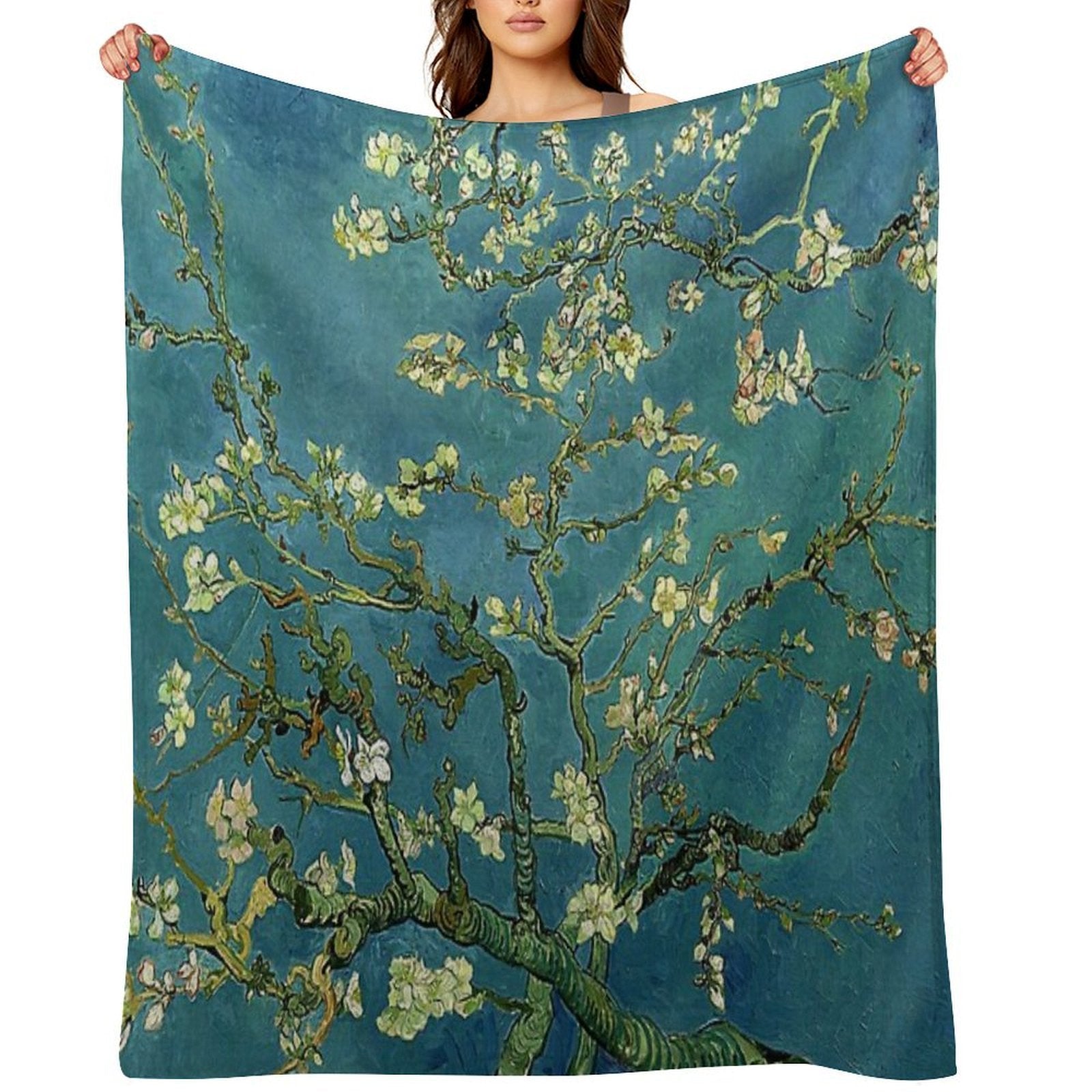 Van Gogh Almond Blossoms Versatility Throw Blanket