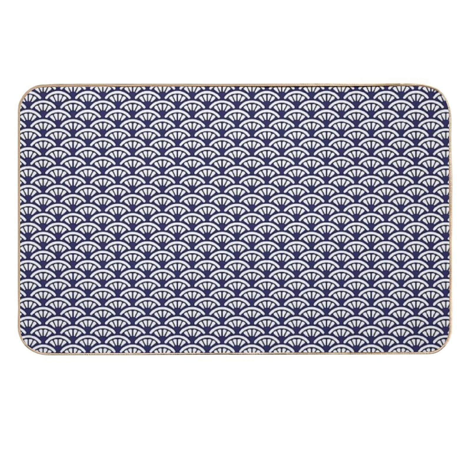 Decorative Seigaiha  Japanese Collection  Non-Slip Bath Mat