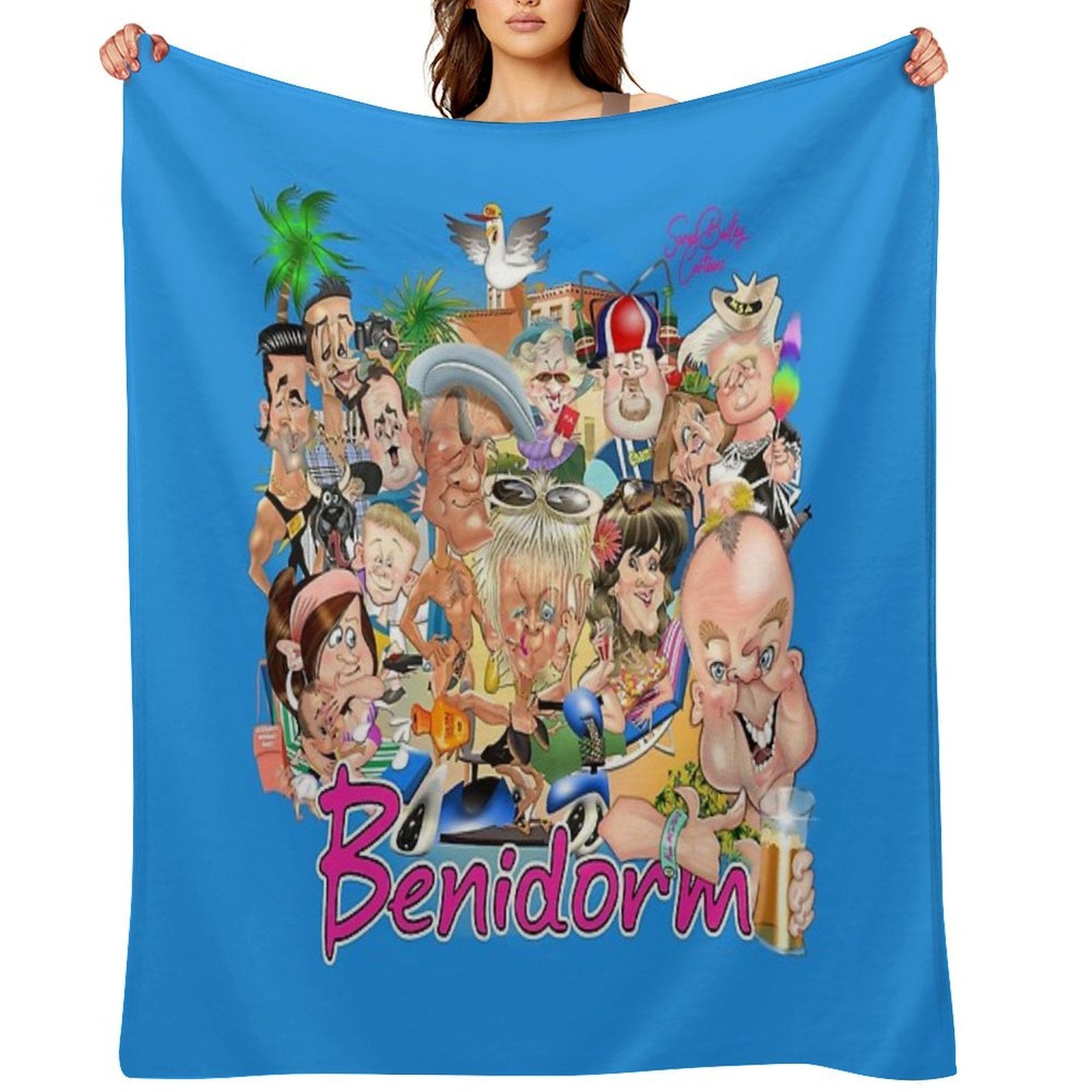 Benidorm! Plush Throw Blanket