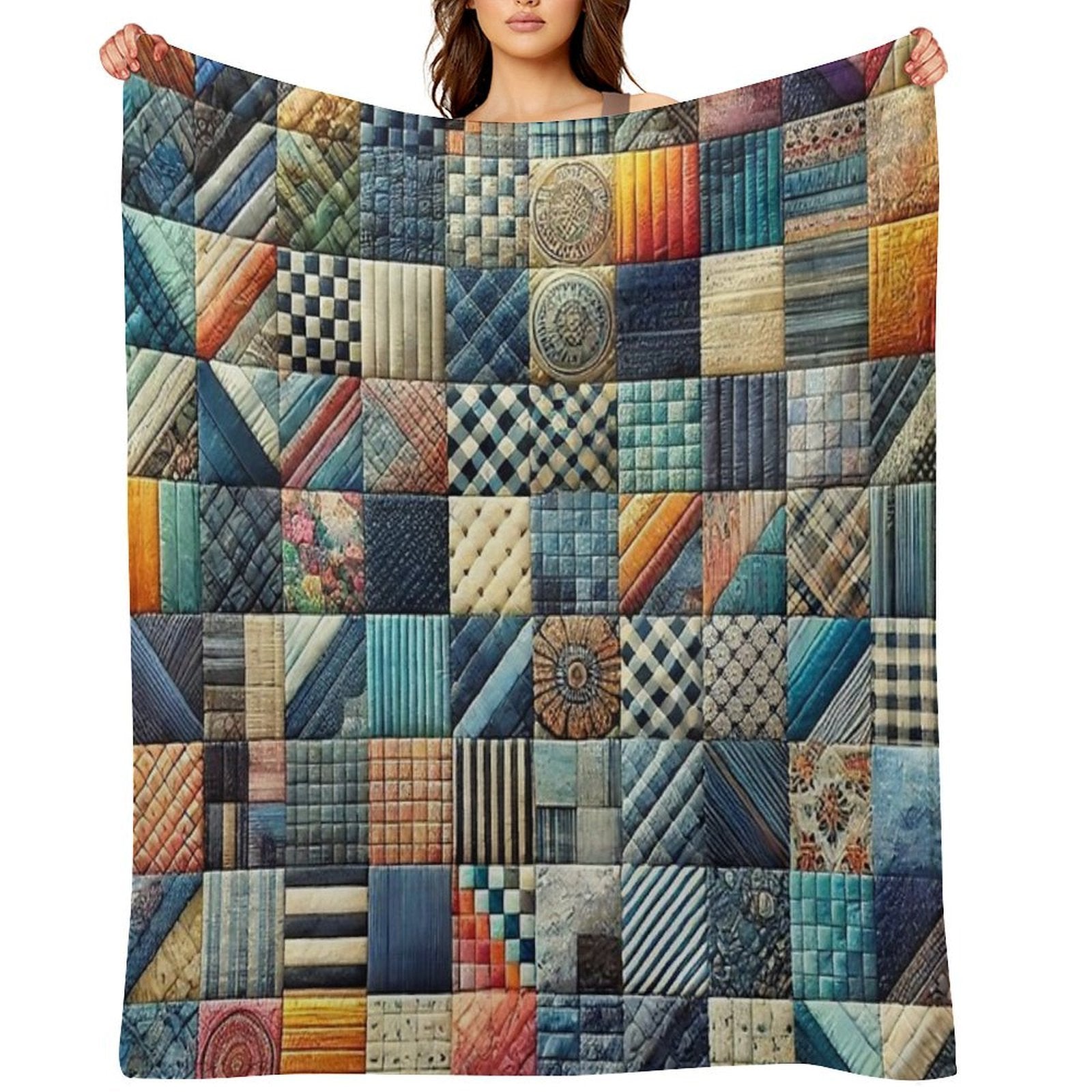 CHECKERBOARD 3 Versatility Throw Blanket