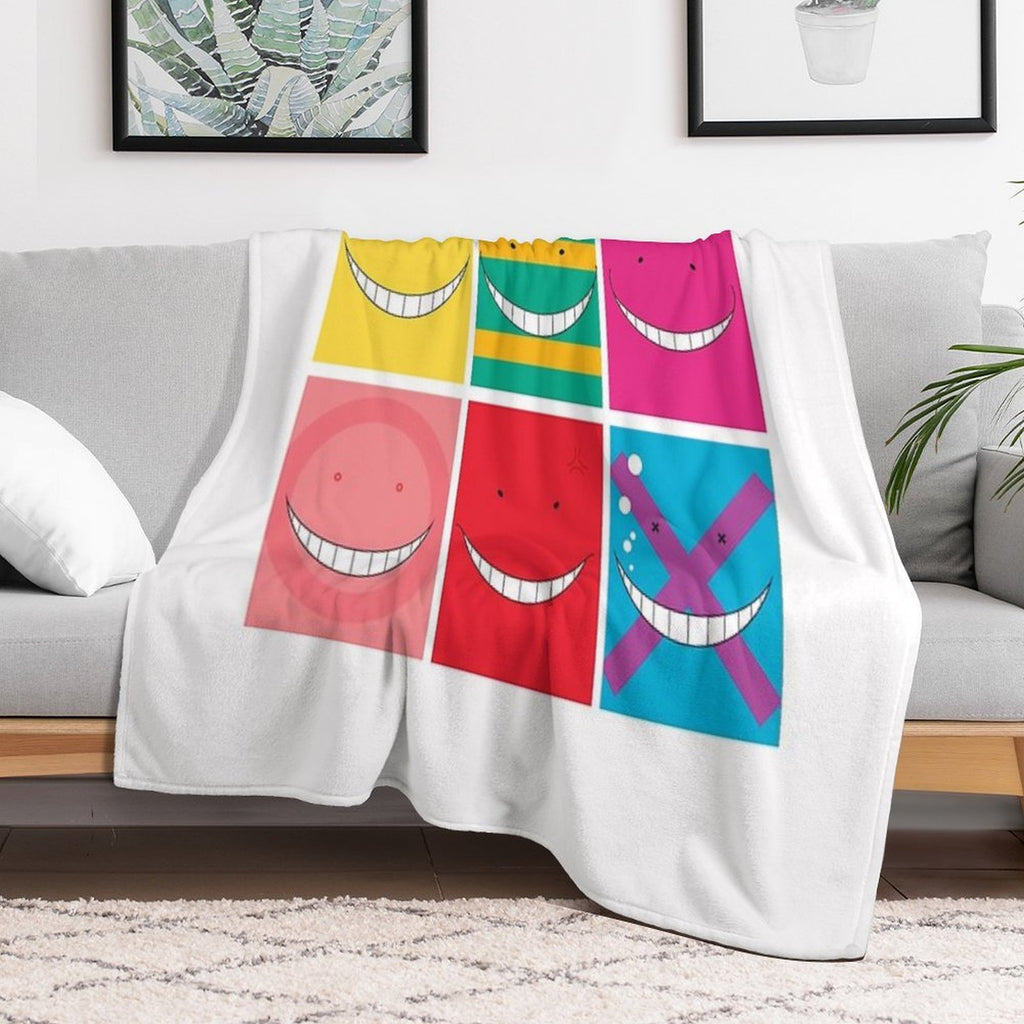 Faces - Assassination Classroom Machine-washable Throw Blanket