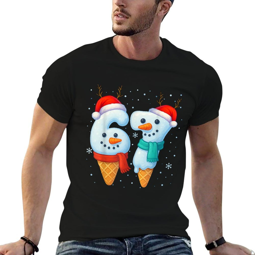 67 Meme Six Seven for Kids Women Men Boys Girls Christmas  Cotton T-Shirt