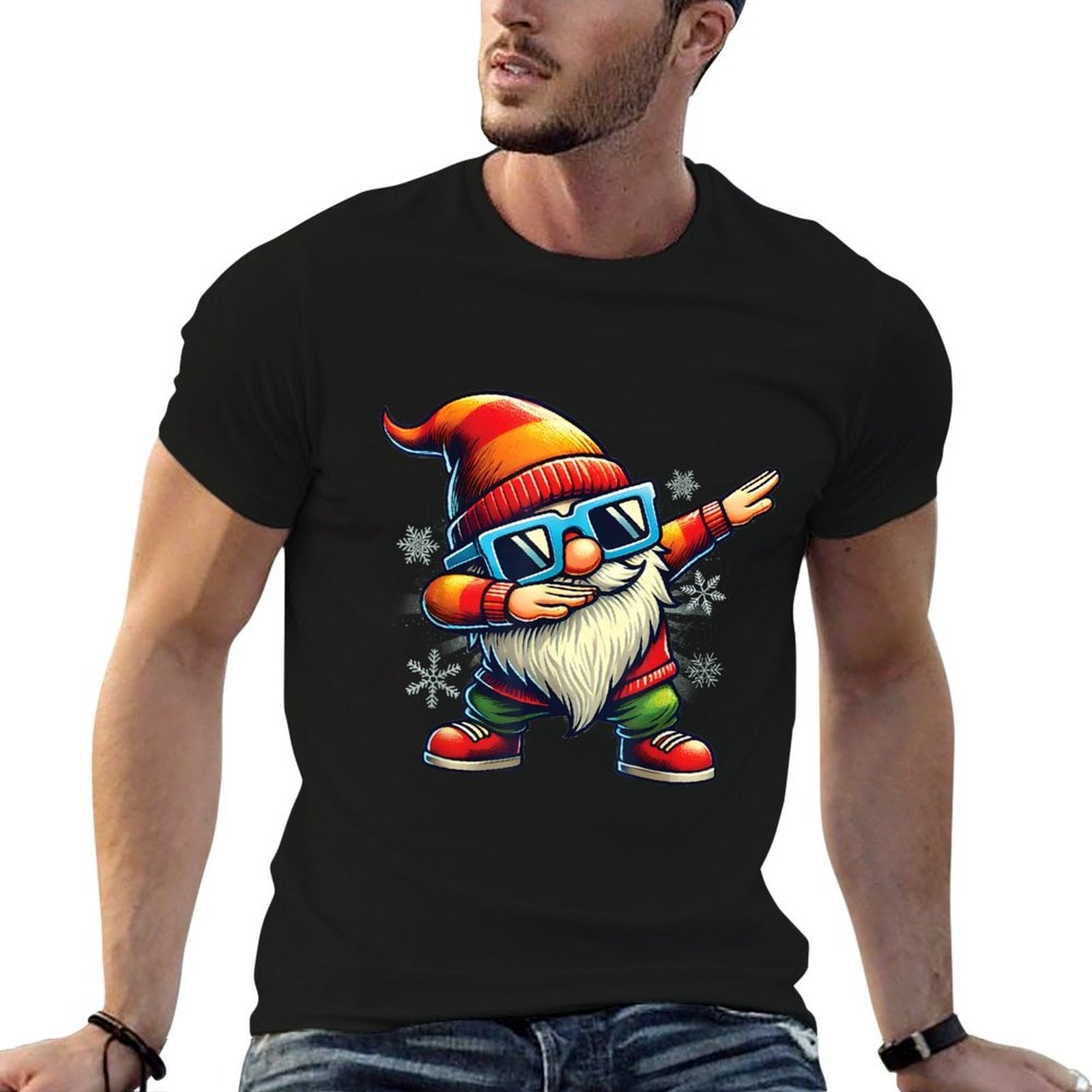 Dabbing Cute Gnome Christmas Gnomes Dab Dance Xmas Boys Kids  Lightweight T-Shirt