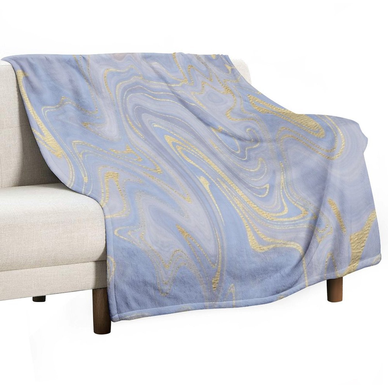 Blue Marble Swirls Versatility Throw Blanket