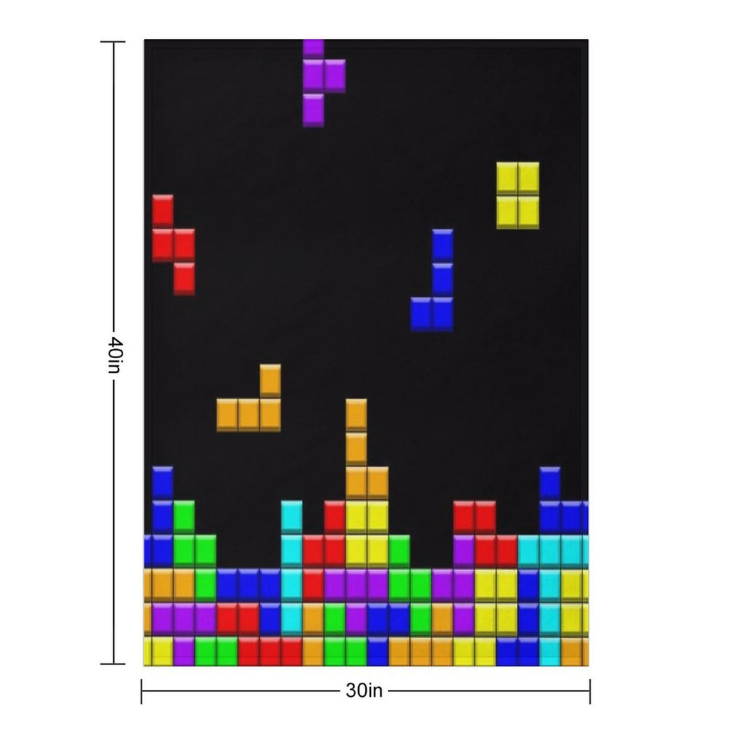 Retro Game Pattern Machine-washable Throw Blanket