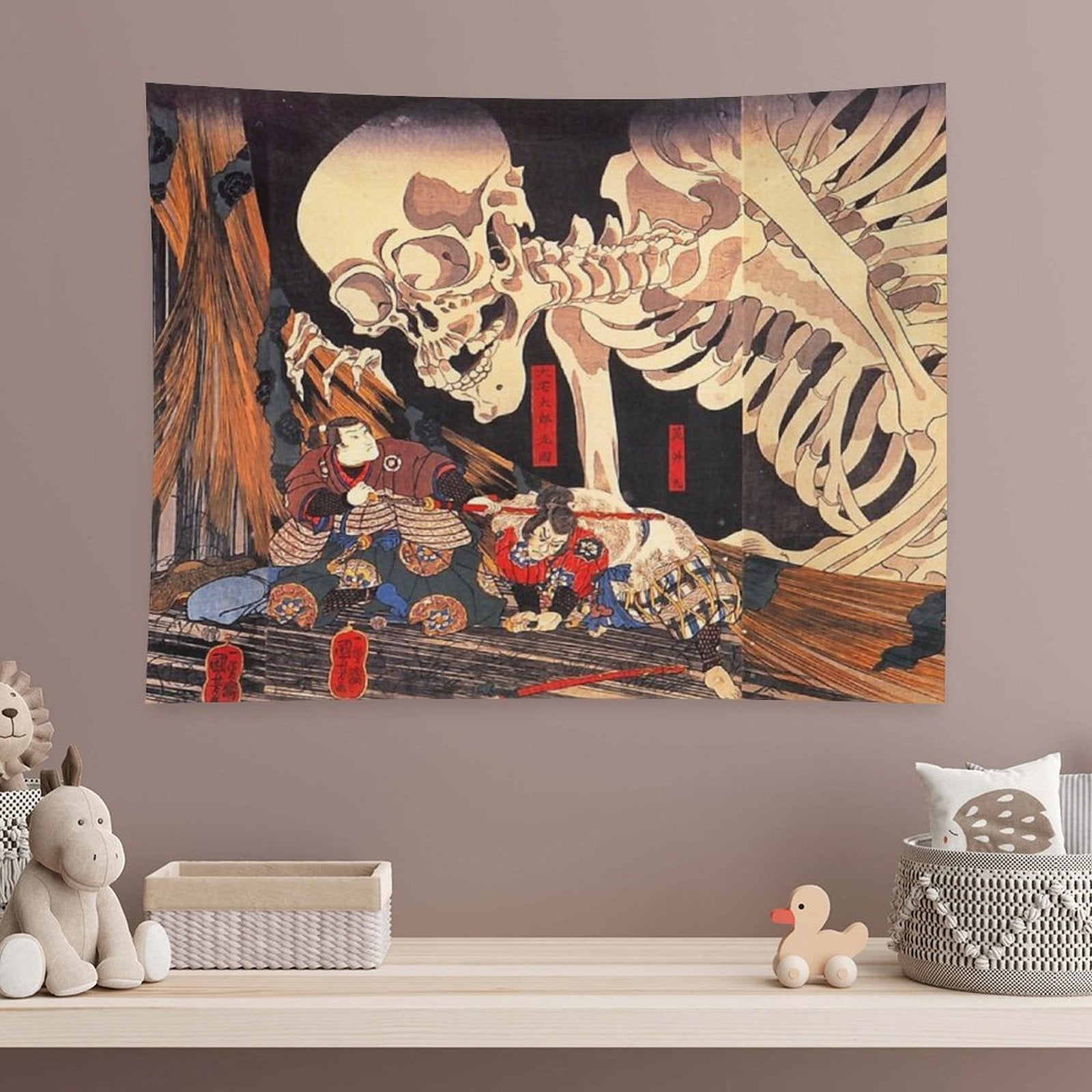 Gashadokuro Skeleton Ghost Tapestry