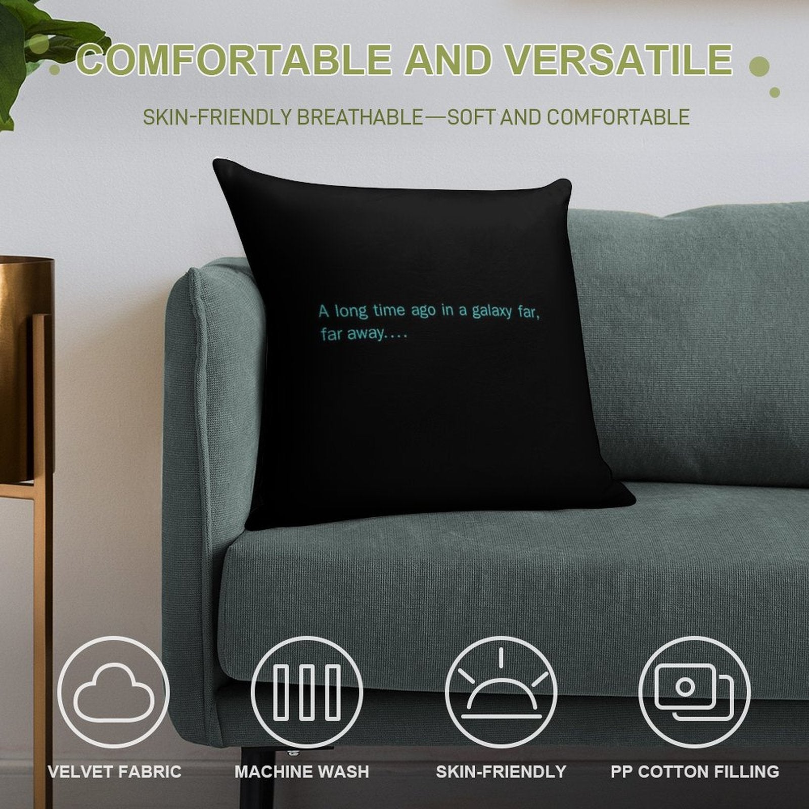 In A Galaxy Far Far Away Soft Home Decor Throw Pillow