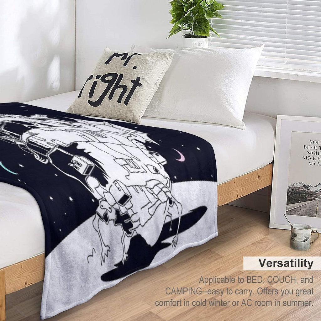 Castle in A Starry Night All-season Throw Blanket