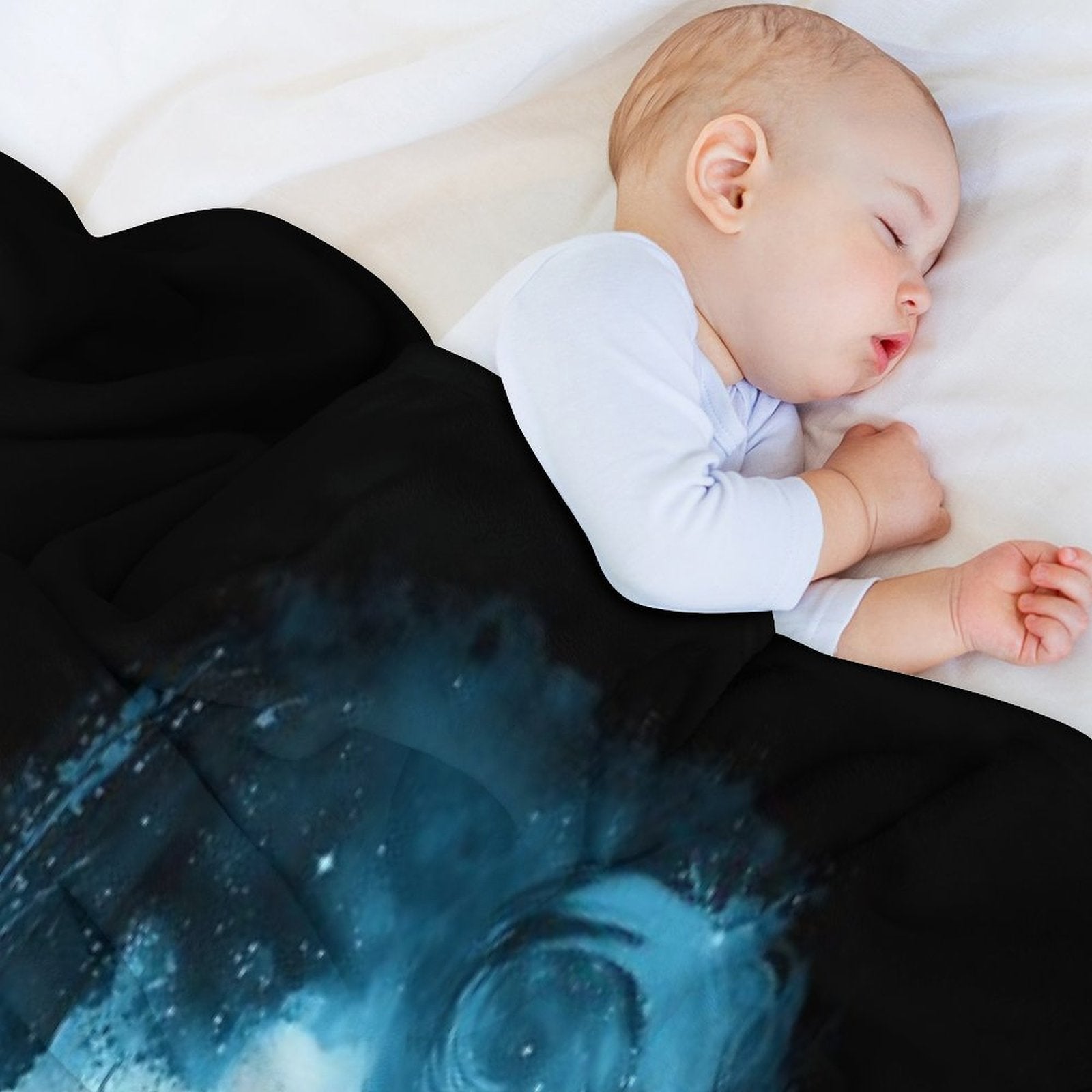 The Color Vortex-blue Version Machine-washable Throw Blanket