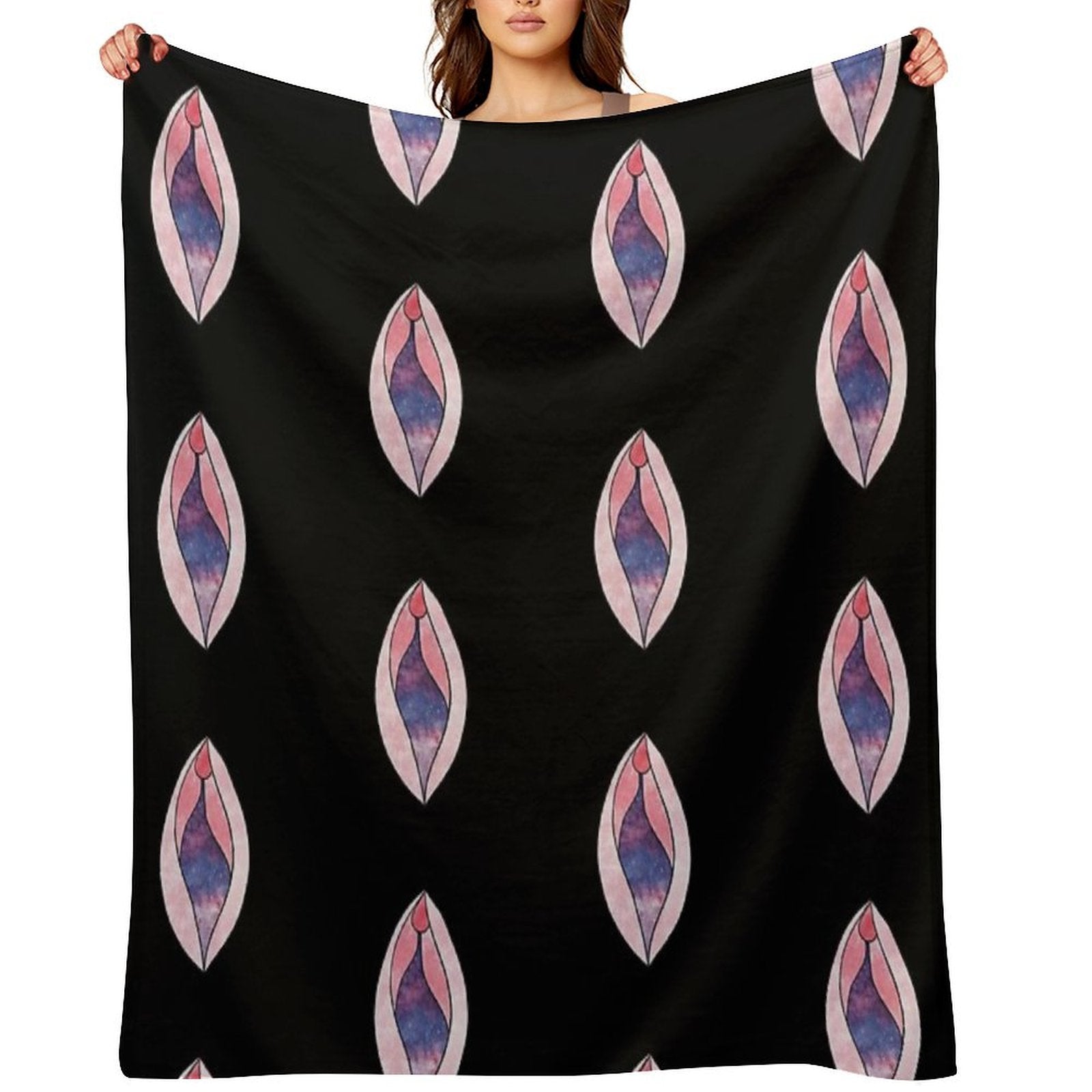 Galaxy Vulva Velvety-soft Throw Blanket