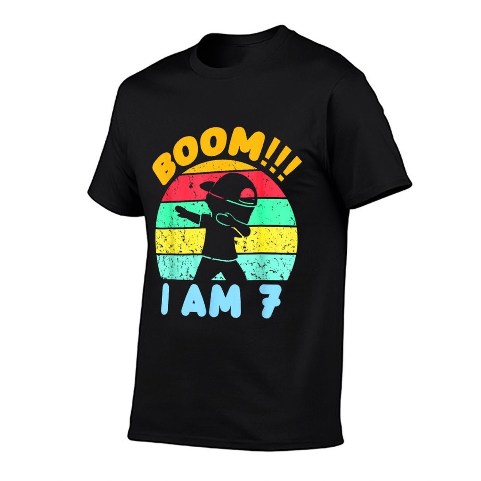 Boom I'm 7 Years Old 7th Birthday Party Dabbing For Kids Boy  Vintage-inspired T-Shirt