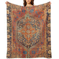 17th Century Turkish Carpet Print Easy Care Throw Blanket
