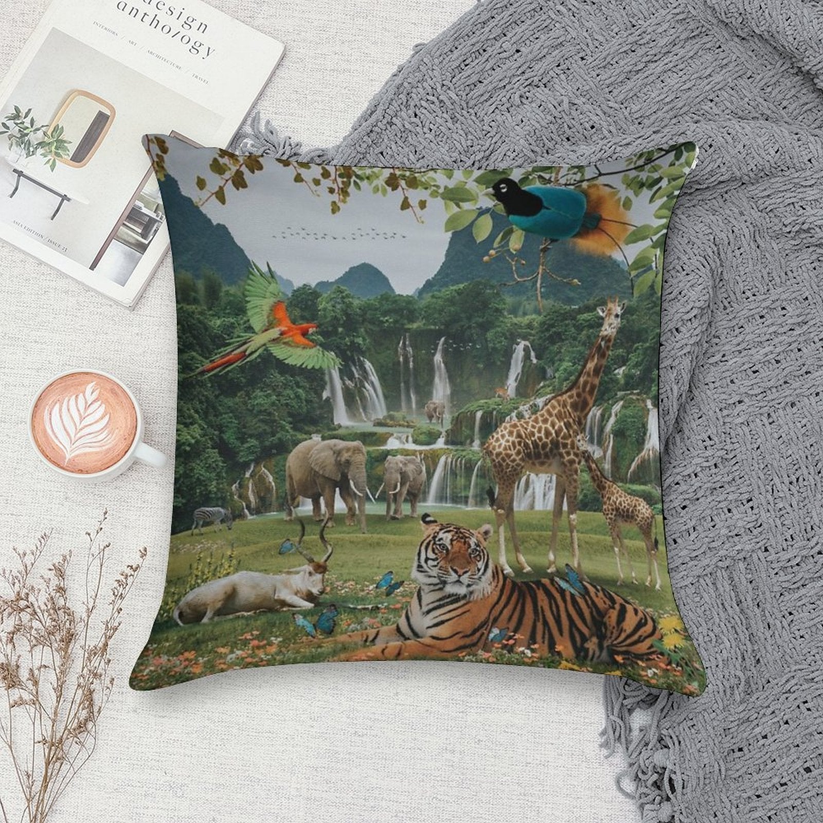 NEW WORLD Soft Easy Maintenance Throw Pillow