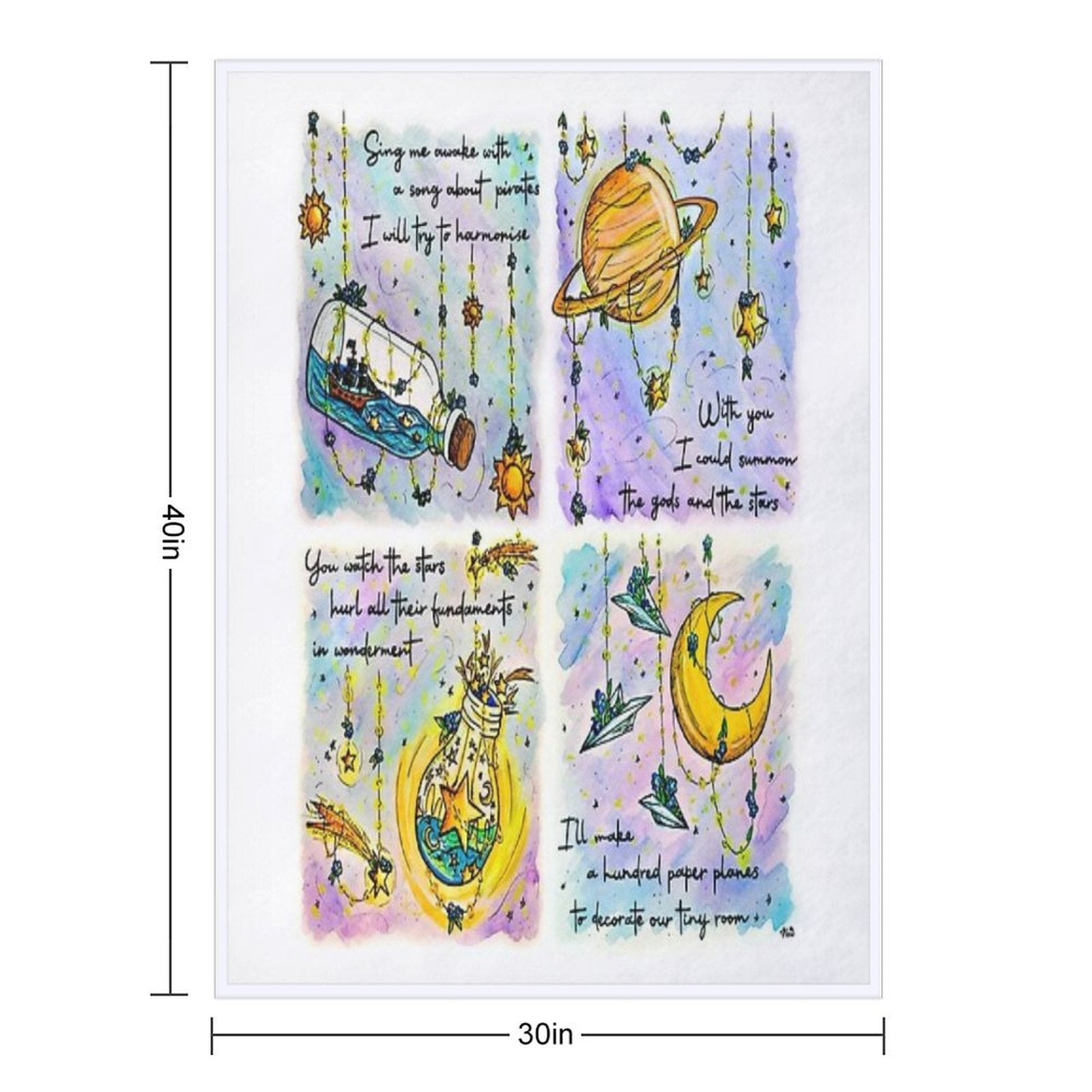 Fairy Lights Series  Inspired by The Amazing Devil Plush Throw Blanket