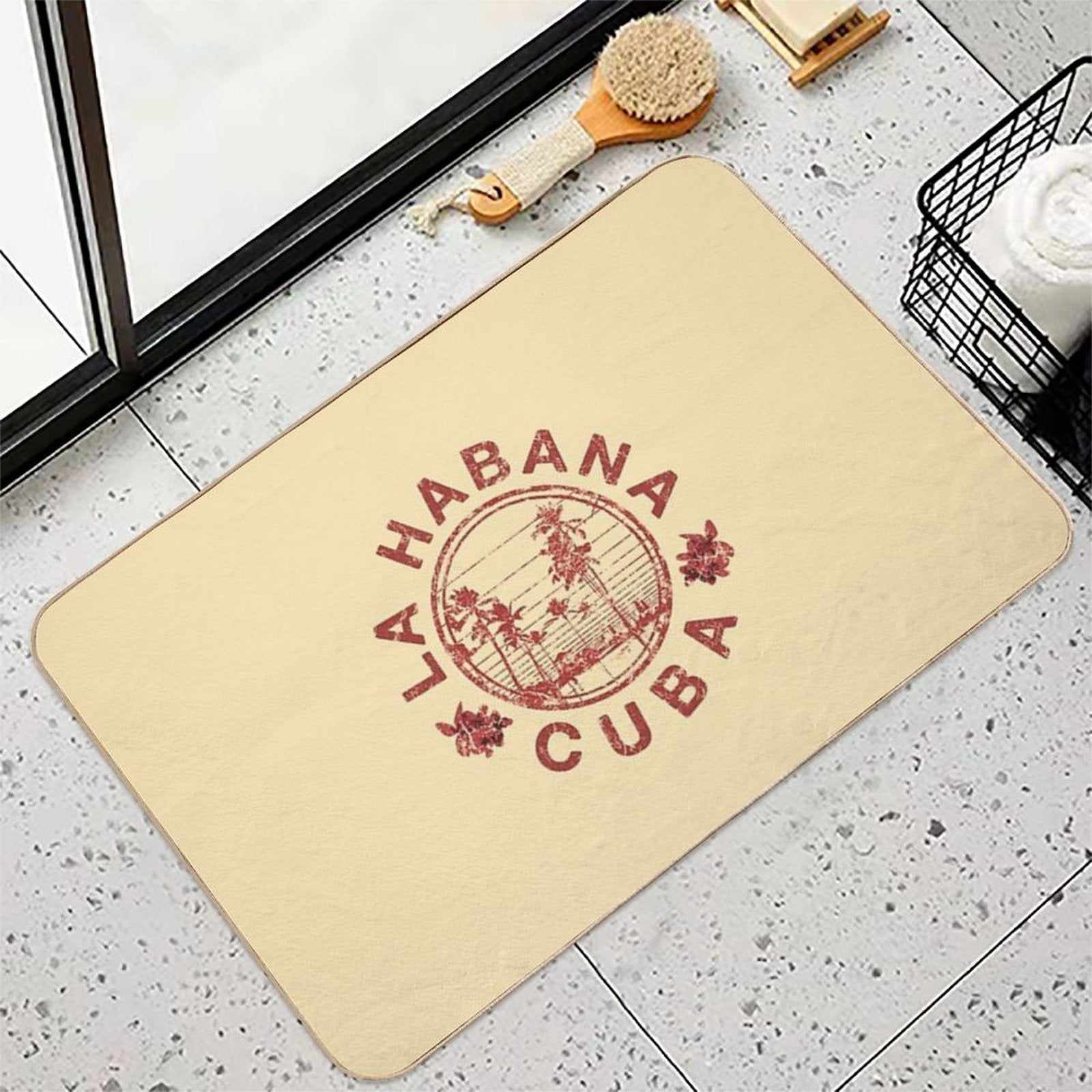 Havana Cuba La Habana Vintage Sunset Retro Cuban  Versatile Bath Mat