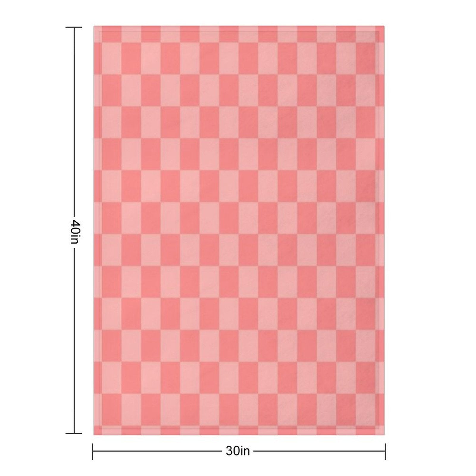 Checkerboard Mini Check Pattern in Double Blush Pink Compact Throw Blanket