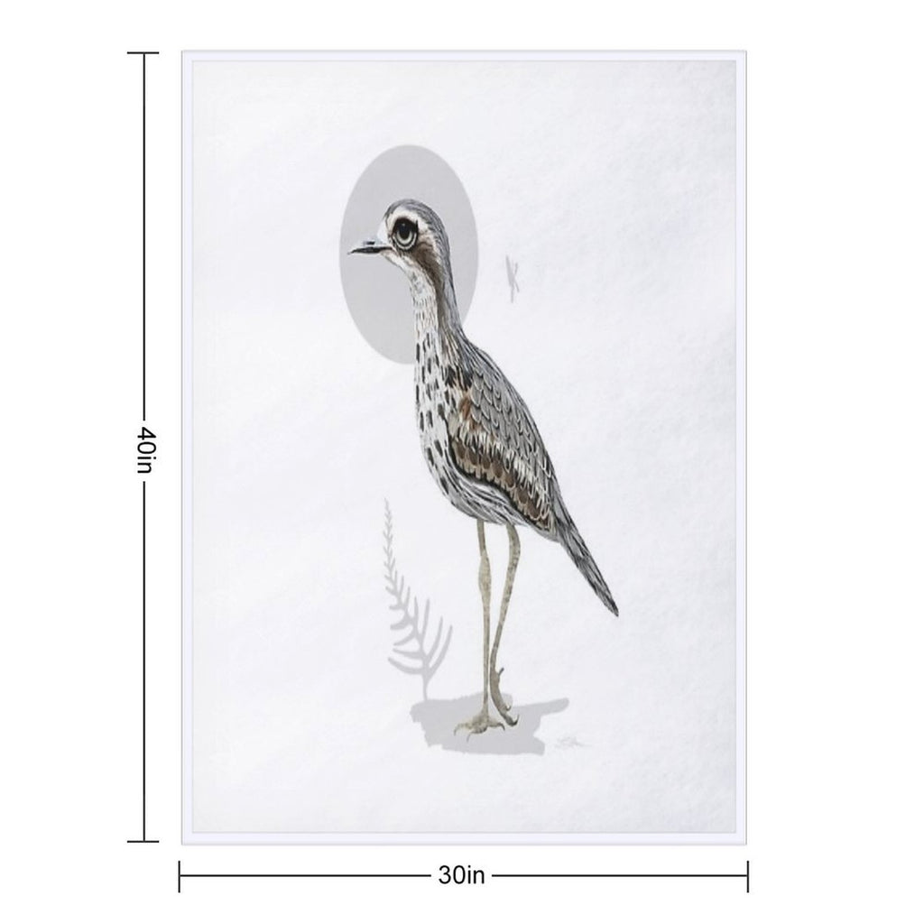 Bush Stone-curlew Plush Throw Blanket