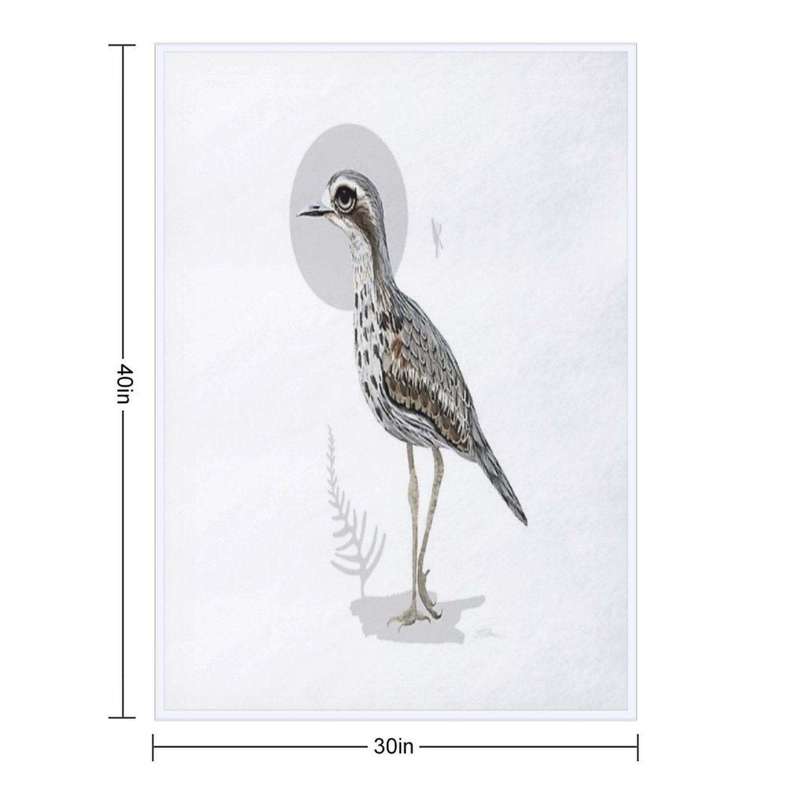 Bush Stone-curlew Plush Throw Blanket