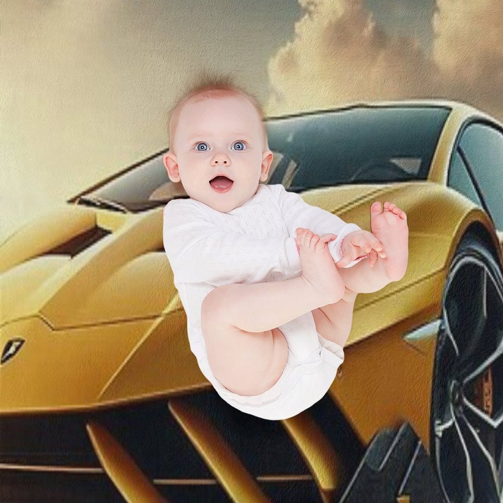 Lamborghini Sports Car on A Stunning Road Comfort Throw Blanket