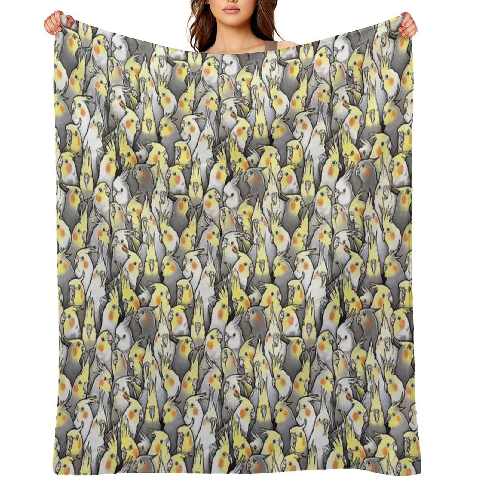 Cockatiels Galore Compact Throw Blanket