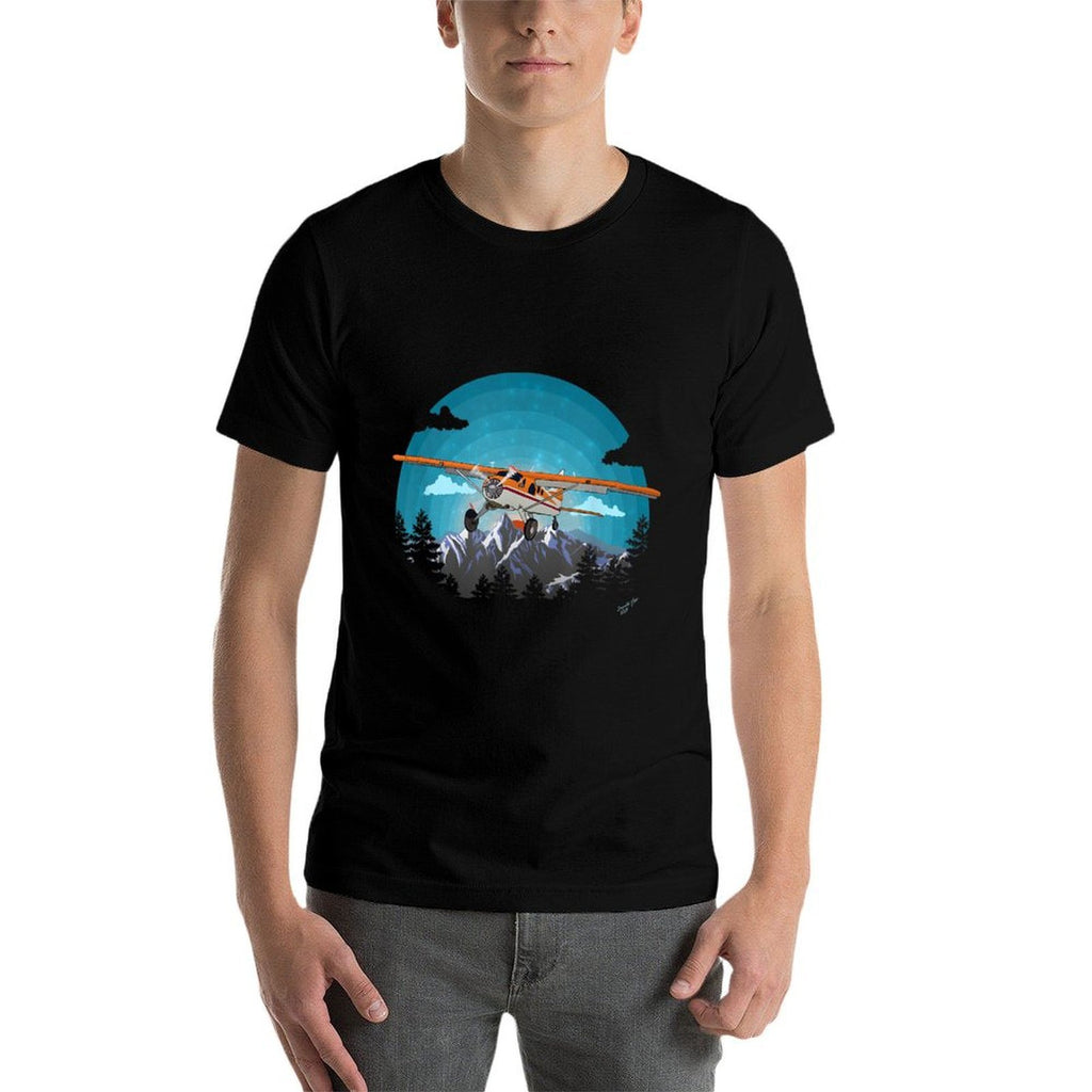 &#34;Twilight Flight&#34;  Beaver Bushplane Airplane Flying Pilot  Soft T-Shirt