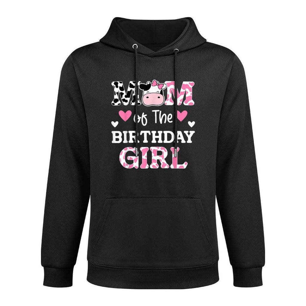 Mom of The Birthday Girl Farm Cow Mommy Mama 1st Pilling-Resistant Hoodie