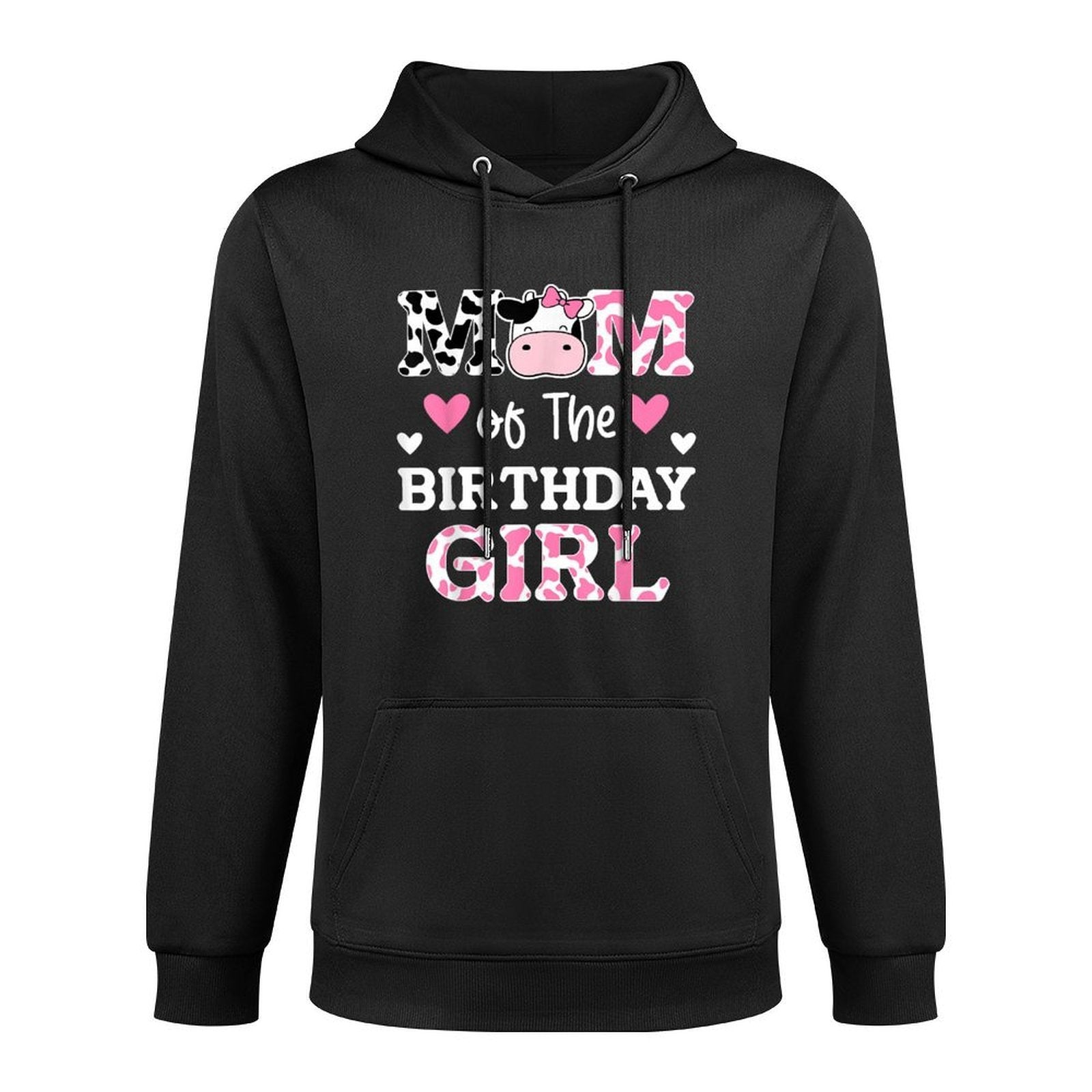 Mom of The Birthday Girl Farm Cow Mommy Mama 1st Pilling-Resistant Hoodie