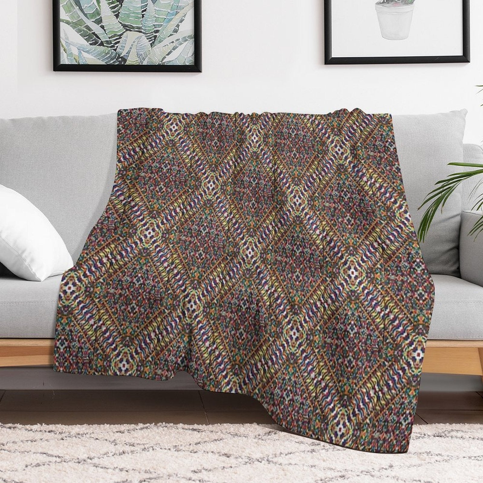 X Shape Cross 2.0 Machine-washable Throw Blanket