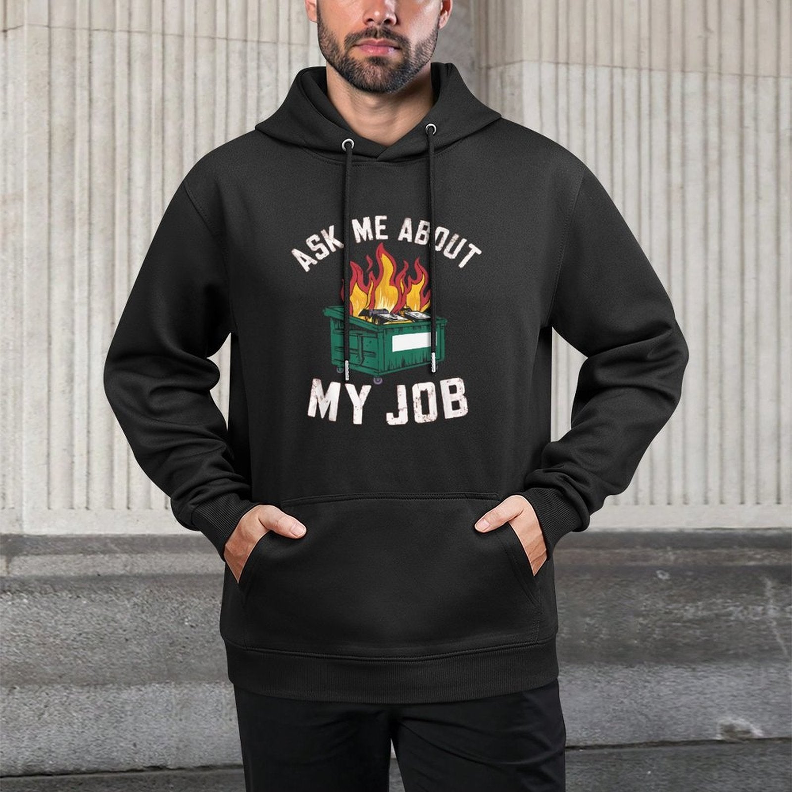 Dumpster Fire Fine Everythings Humor Dumpster Moisture-Wicking Hoodie