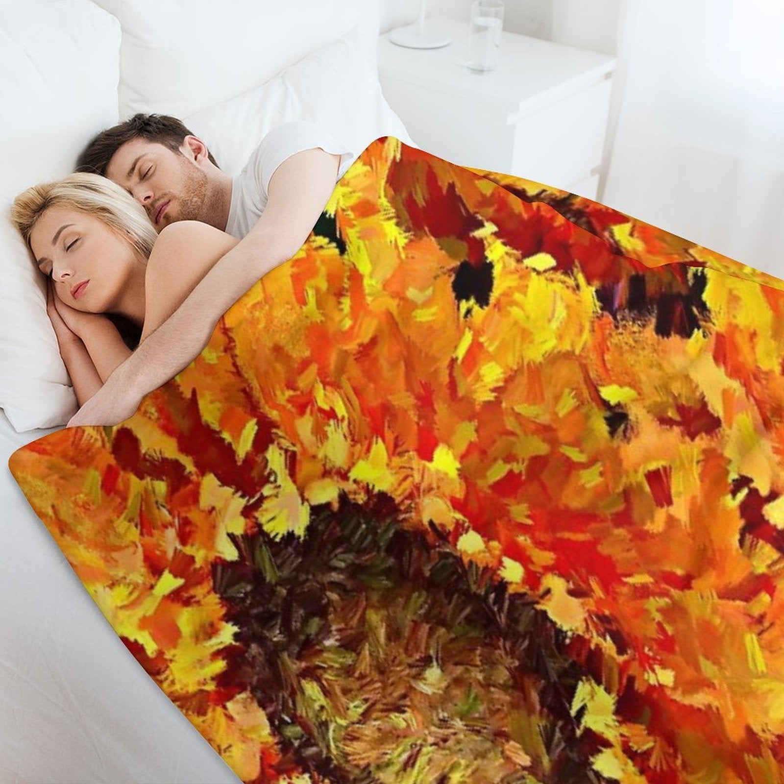 Sunflowers Abstracted Gift-ready Throw Blanket