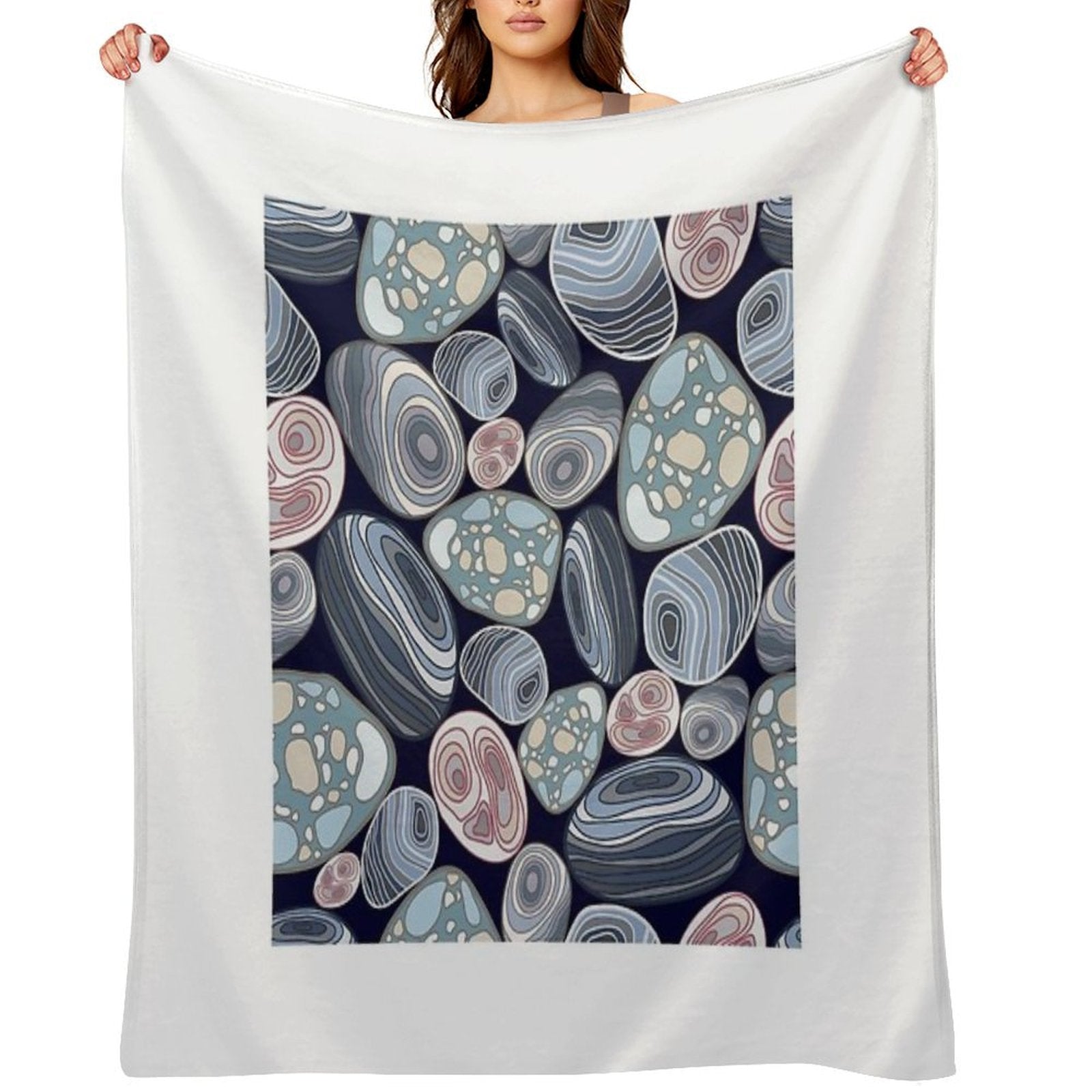 Pattern Stones All-season Throw Blanket