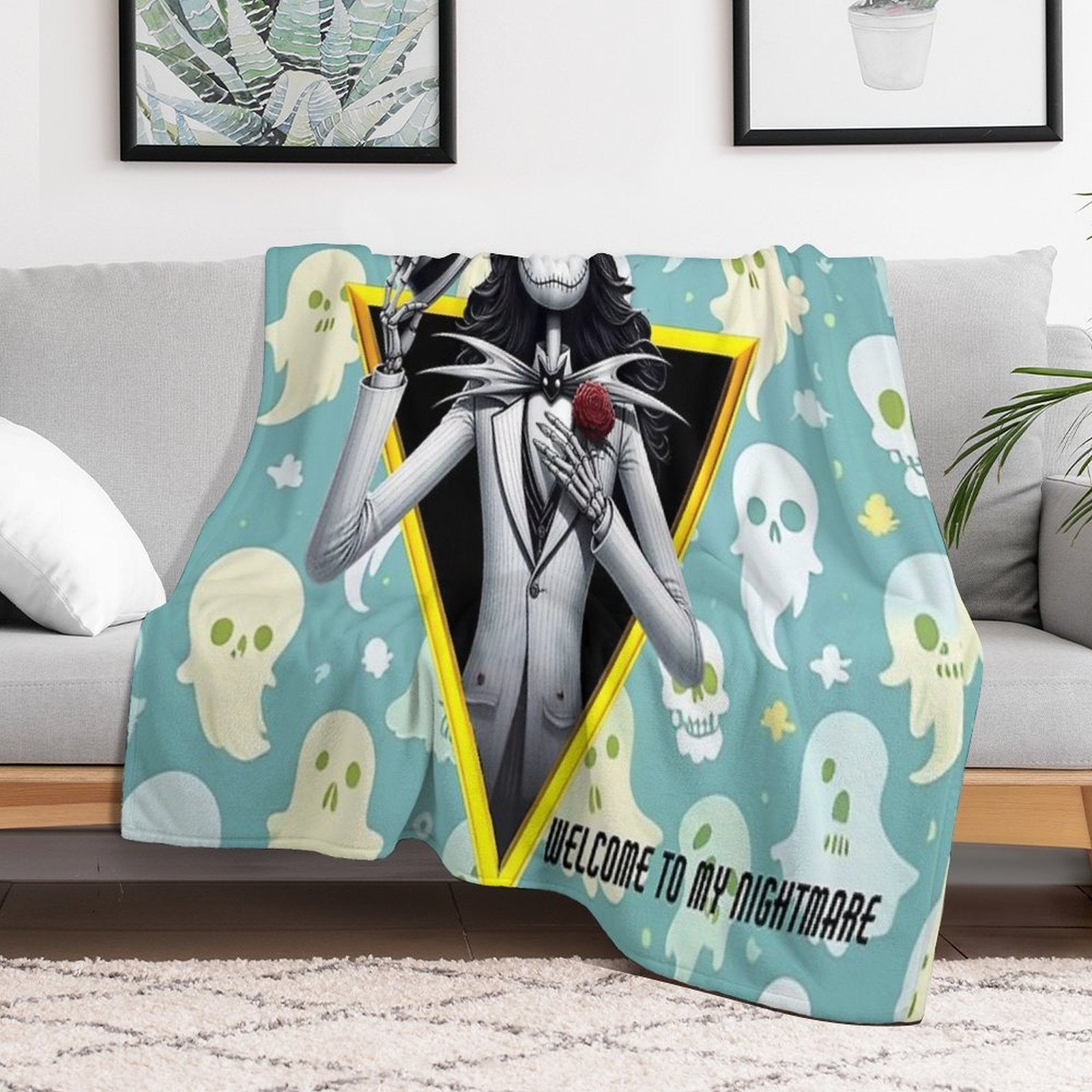 Welcome to My Christmas Nightmare Sustainable Throw Blanket