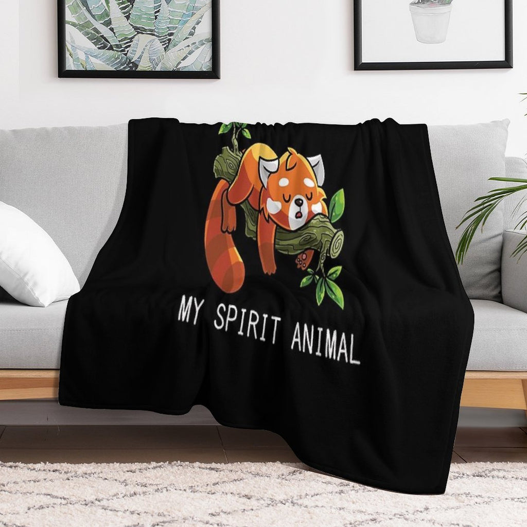 Red Panda Spirit Animal Velvety-soft Throw Blanket
