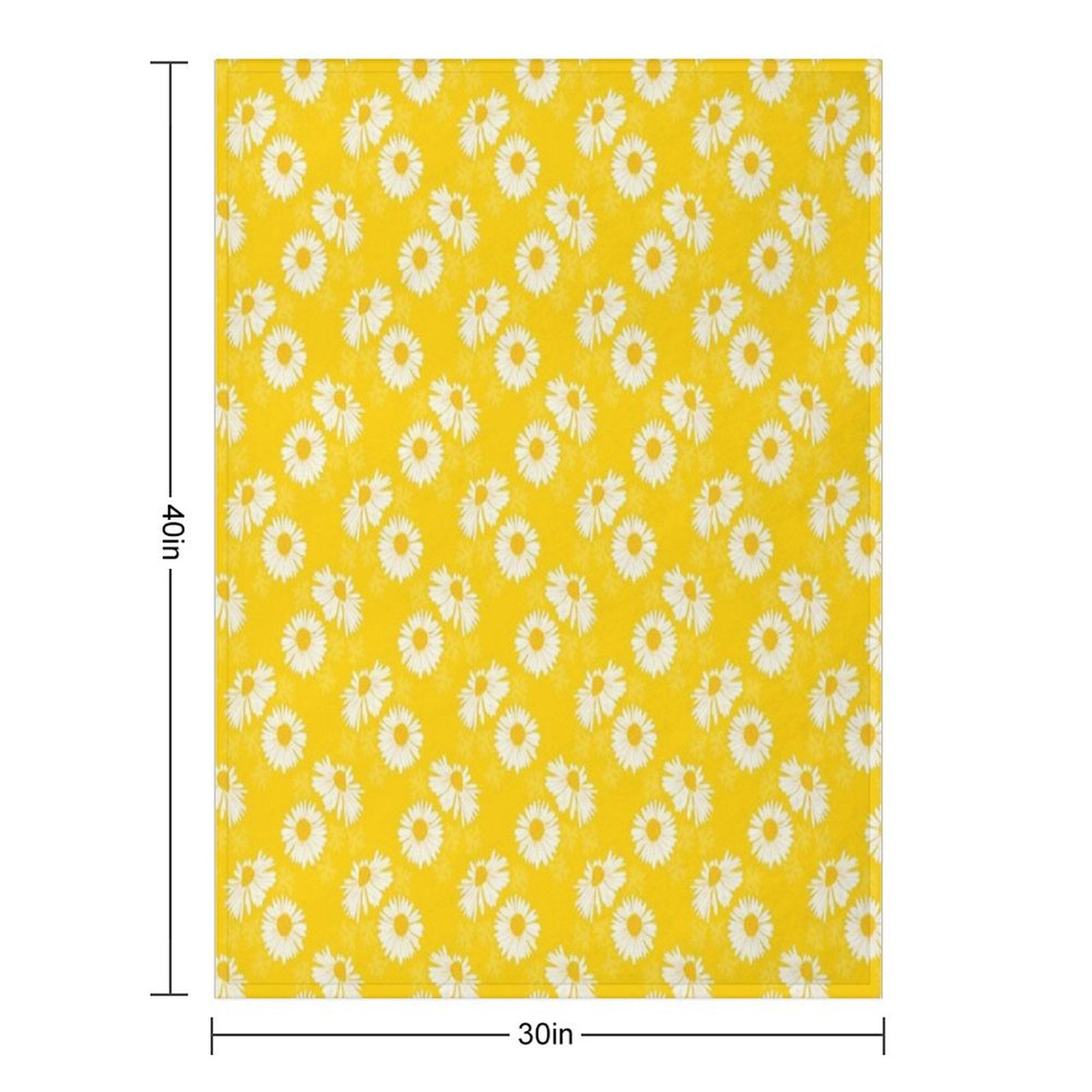Daisies on A Light Yellow Background Gift-ready Throw Blanket