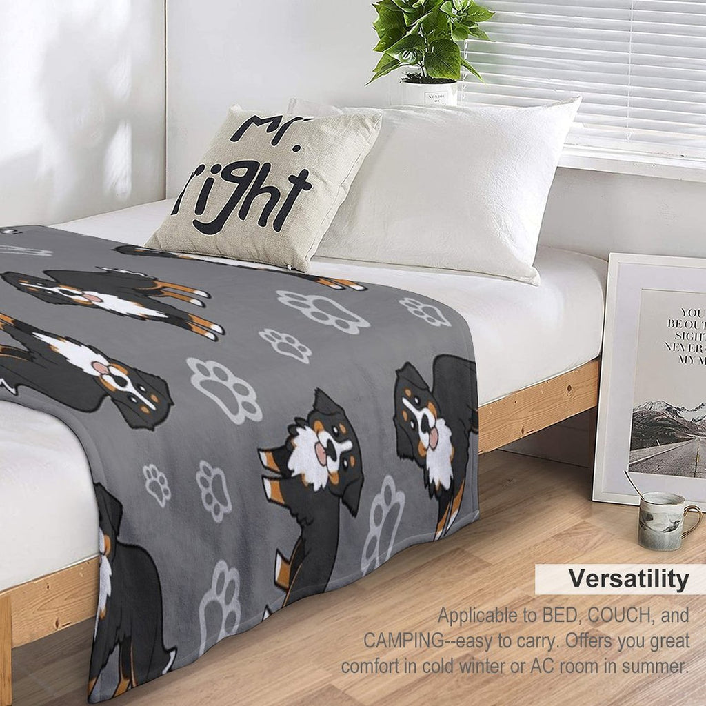 Bernese Mountain Dog. Eco-conscious Throw Blanket