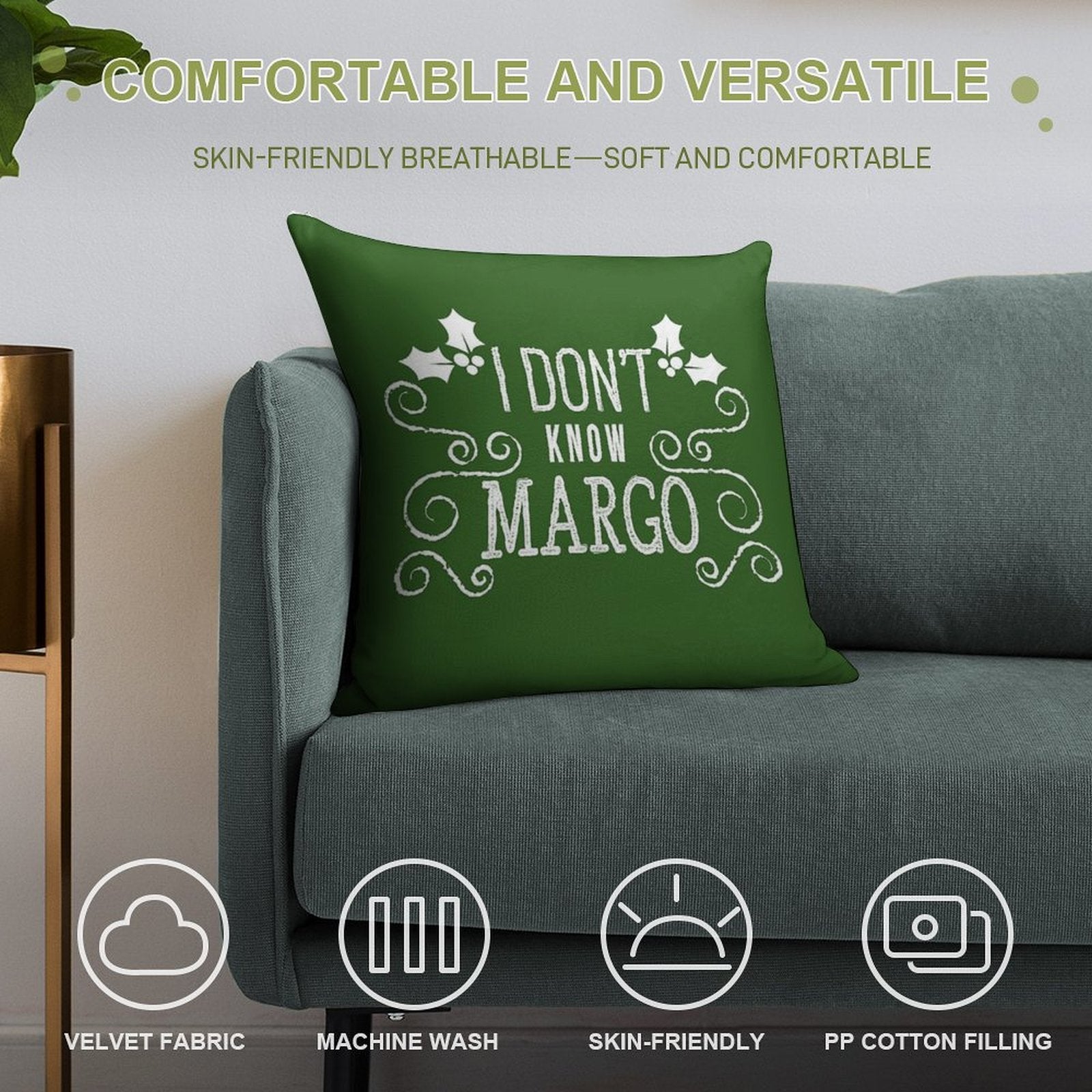 Christmas Vacation Todd And Margo Quote by Kelly Design Company Soft Bedroom Essential Throw Pillow